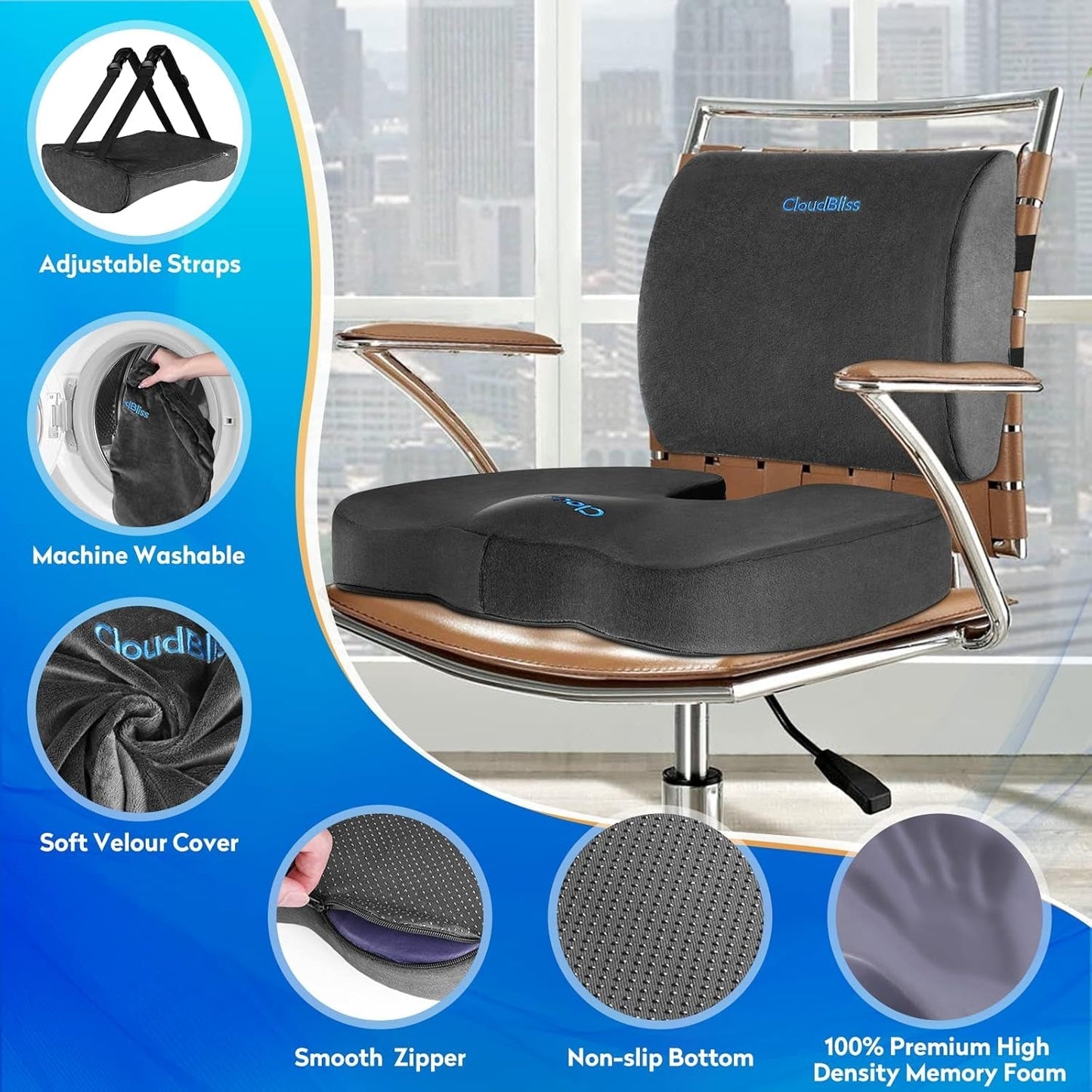 Seat Cushion,Office Chair Cushion,Car Seat Cushion,Lumbar Support