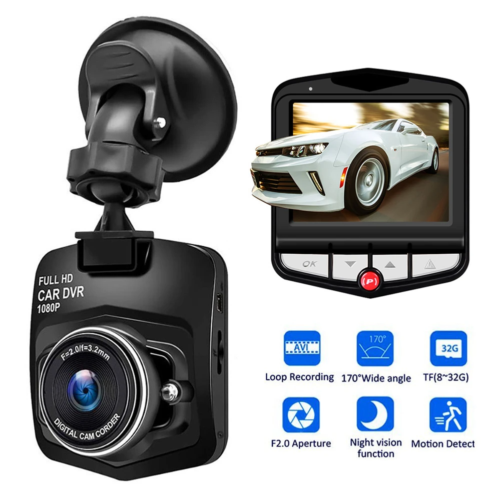 2.4'' Full HD 1080P Dash Cam Car DVR Front or Rear Camera Night Vision