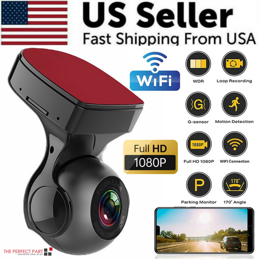 170° WiFi Dash Cam Recorder Car Camera HD 1080P Car DVR Vehicle Video