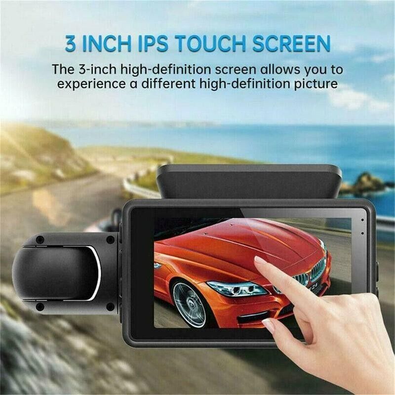 1080P Dual Lens Car DVR Dash Cam Video Recorder G-Sensor Front And