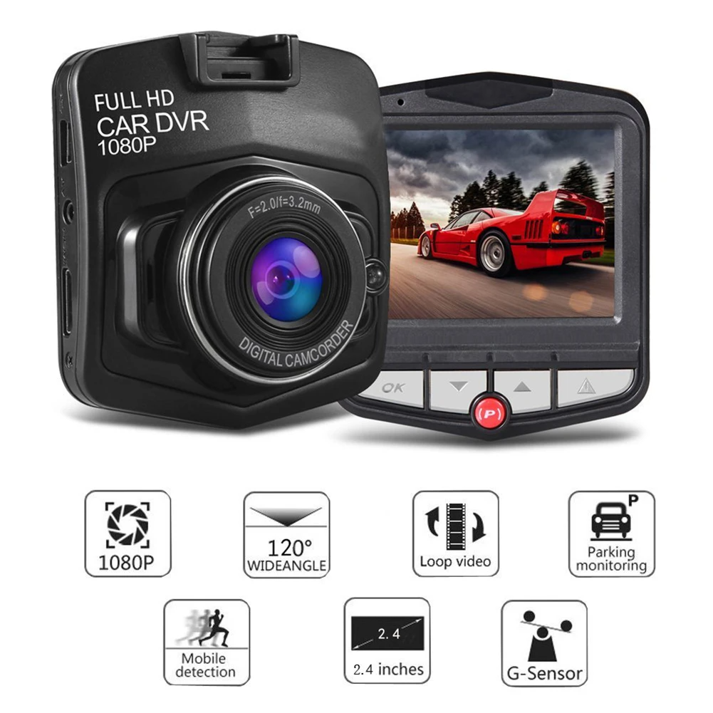 2.4'' Full HD 1080P Dash Cam Car DVR Front or Rear Camera Night Vision