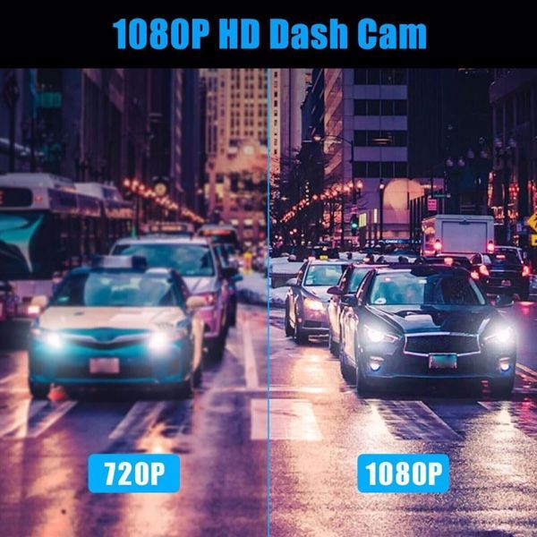 High Definition 1080P Front And Rear Built-in Dual Lens Car Dashcam